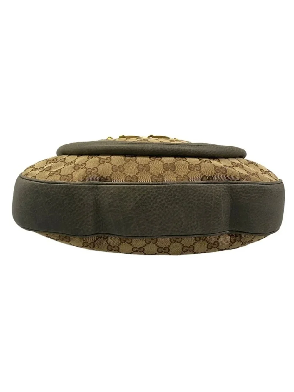 Gucci Shoulder Bag Horsebit New Pelham Light Brown Khaki Leather